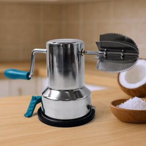 Supermom Stainless Steel Coconut Scraper with Vacuum Base (1 Pc)