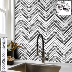 Waterproof Chevron Pattern Wall Sticker 45cm x 3meter (1 Pc)