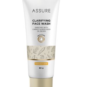 Assure Clarifying Face Wash for Oily Skin | Enriched with Neem & Carrot Seed Oil Beads | Deep Cleansing Face Wash | 60 g