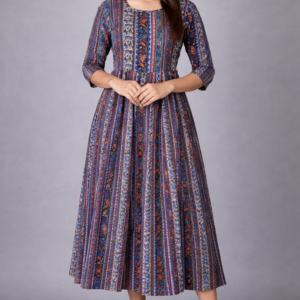 Aishani Pretty Printed Crepe Kurti for Women | Polyester Crepe Fabric | 3/4 Sleeve Stylish Kurti (Sizes XXS–5XL)